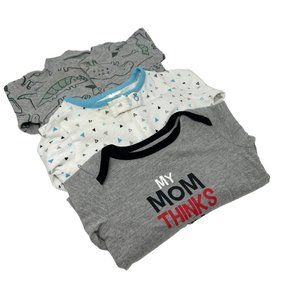 Baby Sleepers - Grey & Black, Grey‎ & Green, White & Blue - Size 3-6 Months